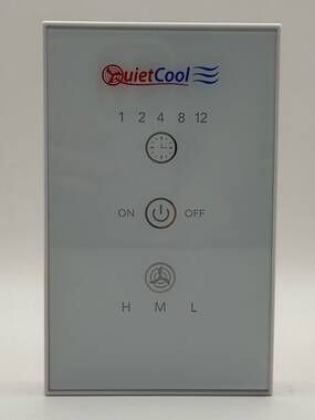 QuietCool IT-RFGLSSWITCH-01 RF Glass Switch Radio Frequency Wall Switch White